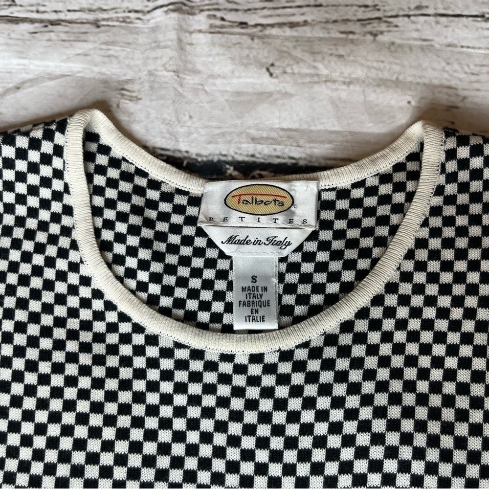 Talbots Checkered Sleeveless Top Size S - Picture 2 of 5